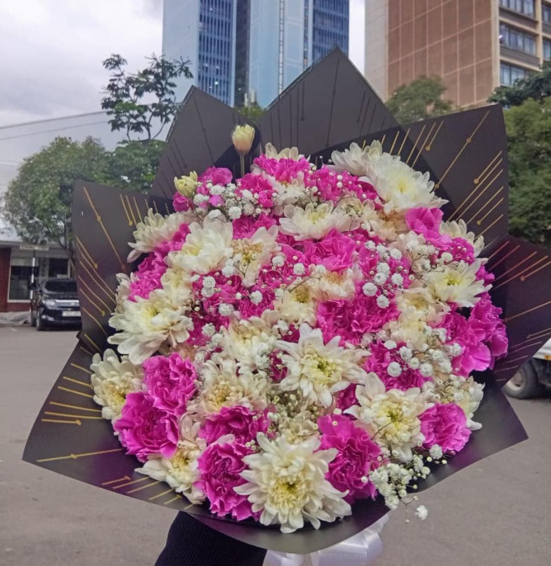 Pinky white carnation