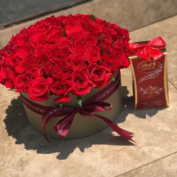 Premium box package and lindt chocolate combo